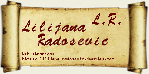 Lilijana Radošević vizit kartica